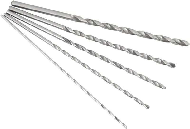 Foret Hélicoïdal pour Bois, Outil de Foret Hélicoïdal à Tige Droite en Acier Extra Long à Grande Vitesse 2-5 mm - Lntyq