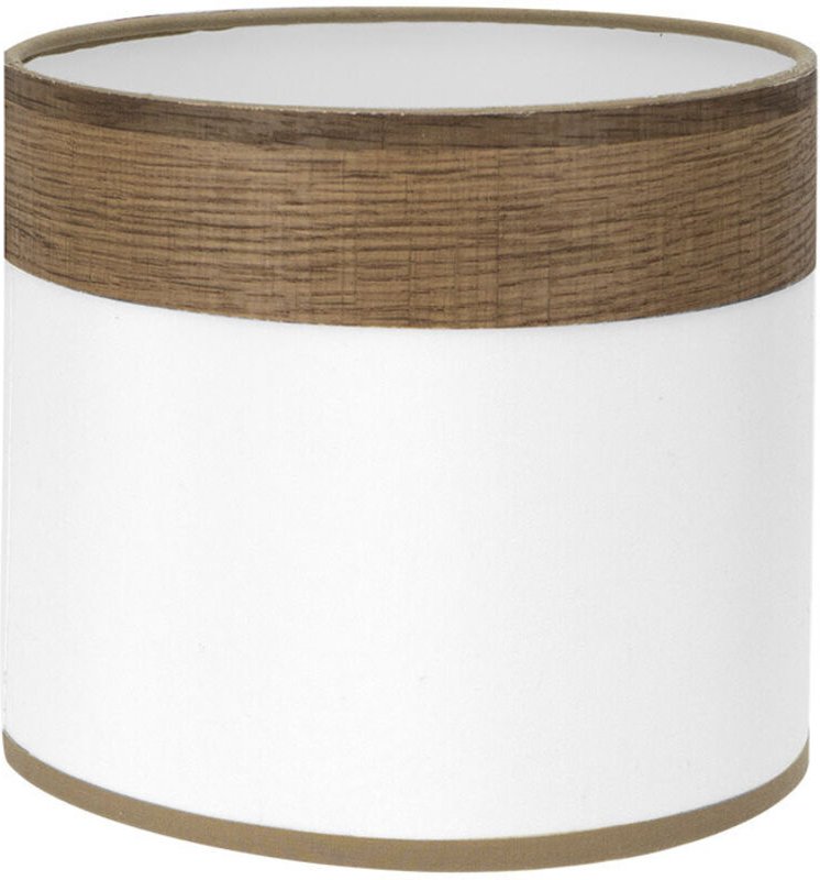 Cloe Tischlampenschirm e14 weiß/dunkel-holz 17dx17dx14h