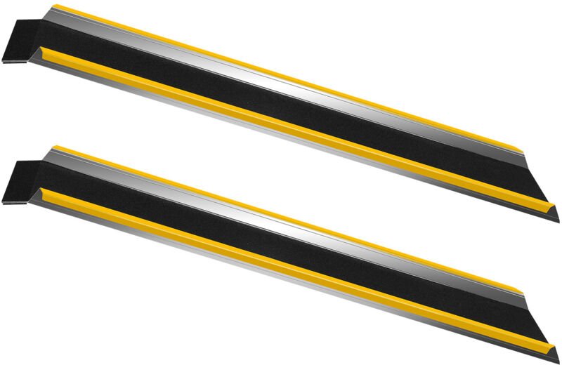 Wolketon 2X Auffahrrampe Rollstuhlrampe Verladerampe mit gelben Warnstreifen Hunderampe Auto Laderampe für Motorrad ATV ...