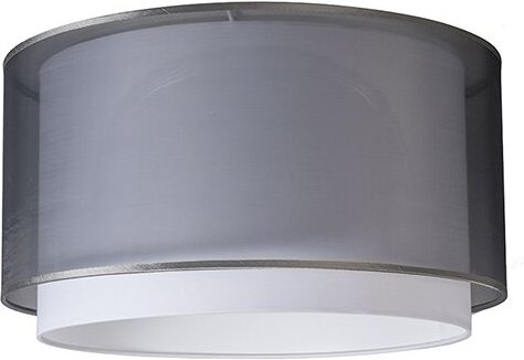 Stofflampenschirm schwarz / weiß 47/25 - Duo