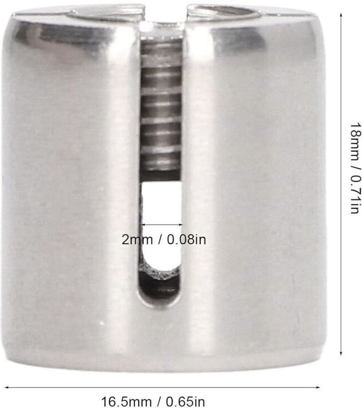 Packung mit 10 Edelstahl-316-Kreuzkabelklemmen M10 für Drahtgeflecht-Kabelsets mit einem Durchmesser von weniger als 2 m...