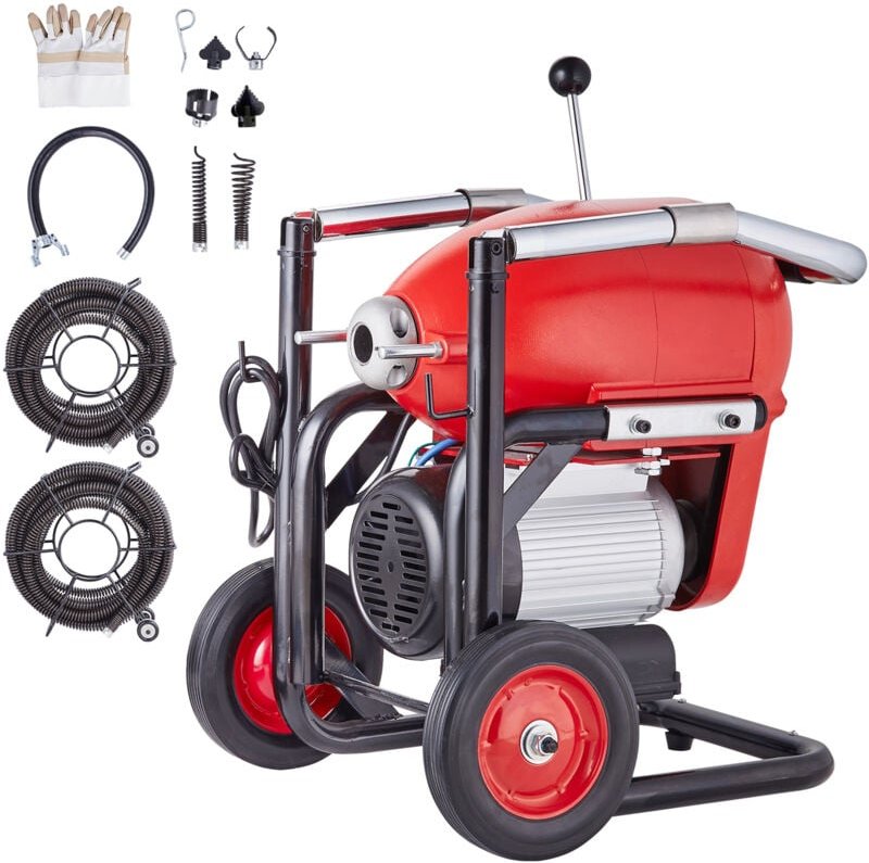 Mophorn Rohrreinigungsmaschine 120 Fuß x 6/5 Zoll, 1100 W elektrische Rohrreinigungsmaschine mit manueller Zufuhr – mit ...