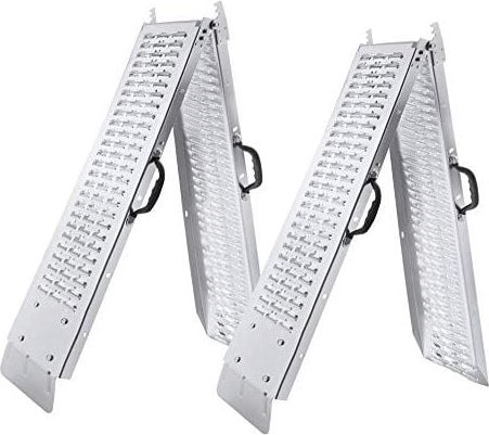 Naizy - Faltbare Auffahrrampe max.400kg Verladeschiene 2X Verladerampen Auffahrrampen für Motorrad, Rasenmähern, Rollern...