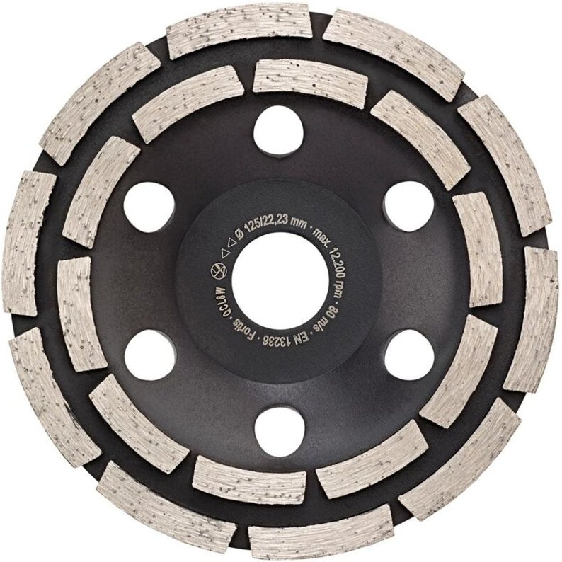 Fortis Diamant-Schleifteller Power Duo Ø 125 mm 2-reihig Bohrung 22,2 mm
