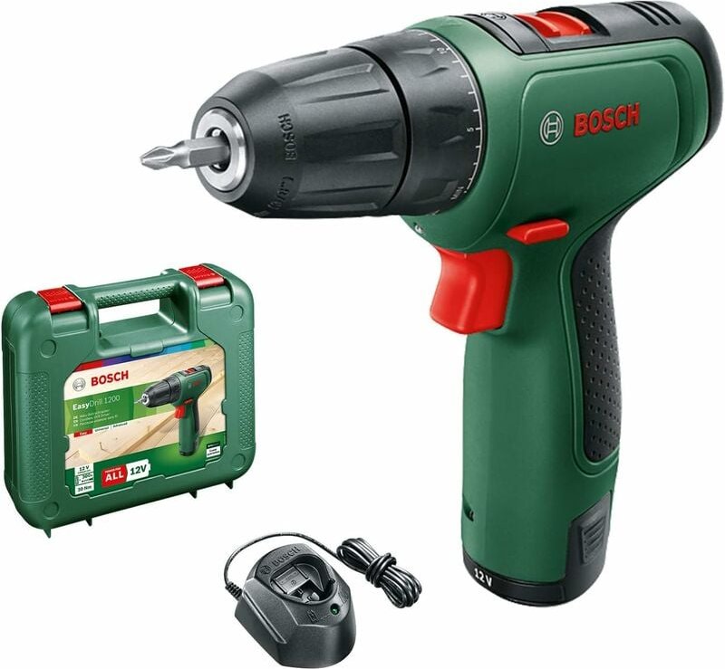 Akkuschrauber EasyDrill 1200 (1 Akku, 12 Volt System, BohrØ in Holz 20 mm) - Bosch