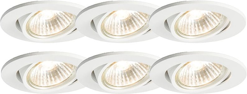 Set mit 6 Einbaustrahlern weiß neigbar - Cisco