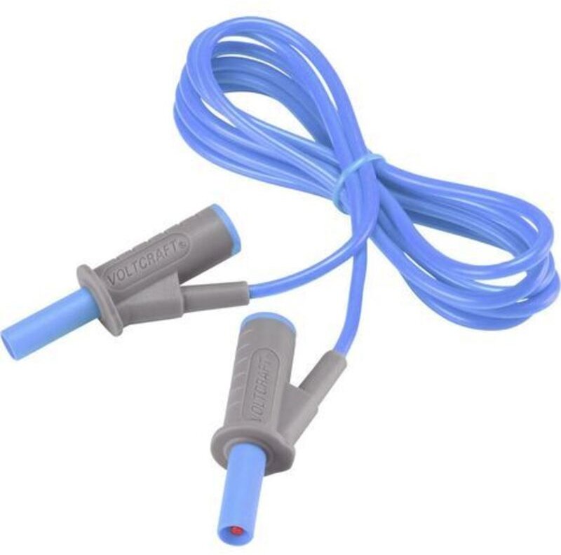MSB-501 Sicherheits-Messleitung Lamellenstecker 4 mm Lamellenstecker 4 mm 1.50 m Blau 1 St - Voltcraft