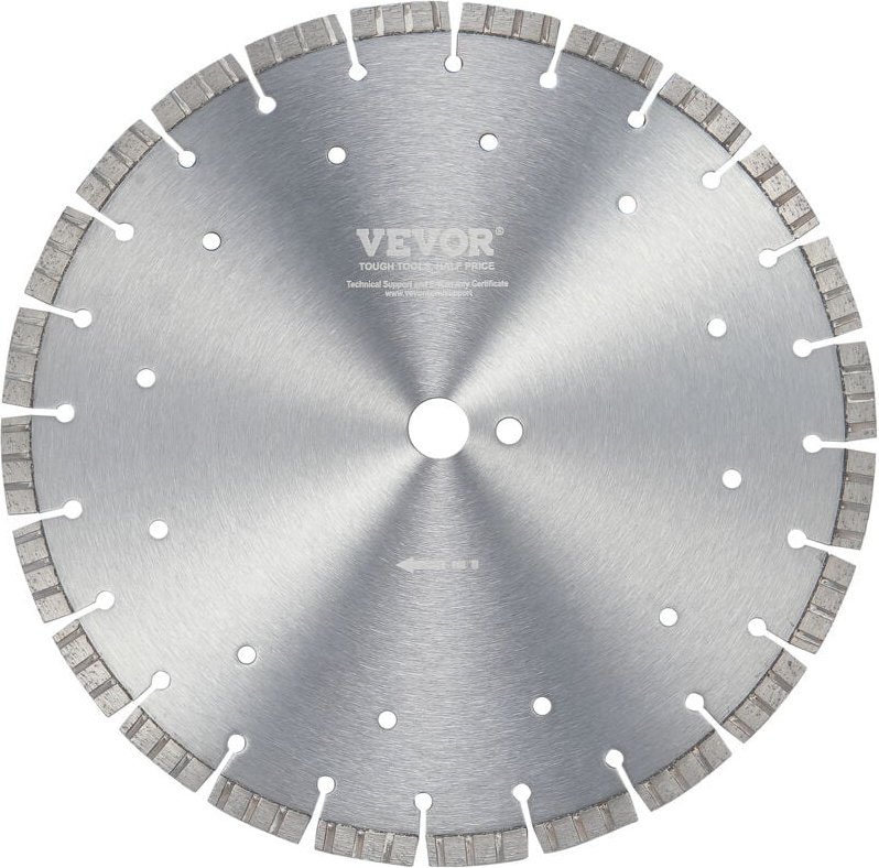 VEVOR Diamantsägeblatt, 14 Zoll/350 mm Betonsägeblatt für Nass- oder Trockenarbeiten, 0,47 Zoll/12 mm gewellte Zähne, Di...