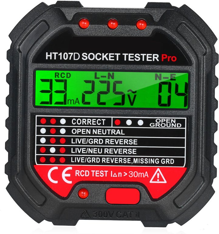 Decdeal KKMOON GFCI-Outlet-Tester mit Spannungsanzeige 90-250V Socket Automatische Elektroschaltung Polaritätsdetektor B...