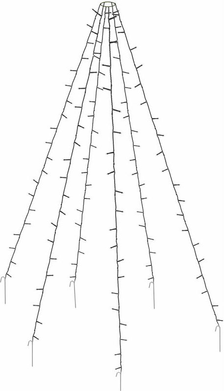 Led Weihnachtsbaum Überwurf - mit 6 Strängen á 2,08m - 192 led in warm weiß Lichterkette Netz Tannenbaum Beleuchtung inn...