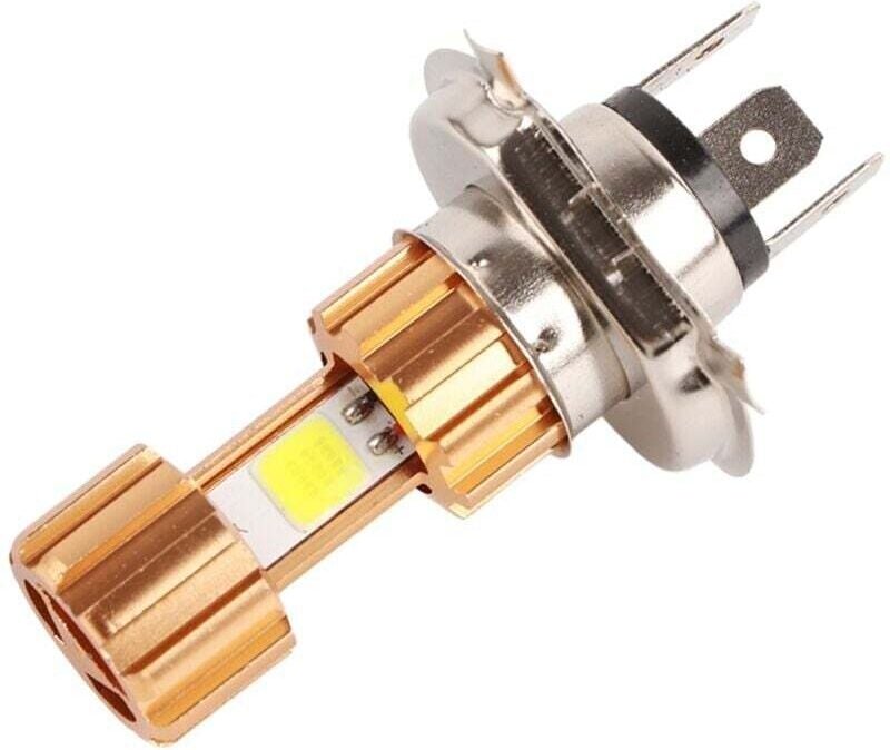 H4 COB 18W 12V LED-Scheinwerfer für Motorräder, weißes Licht, universell,