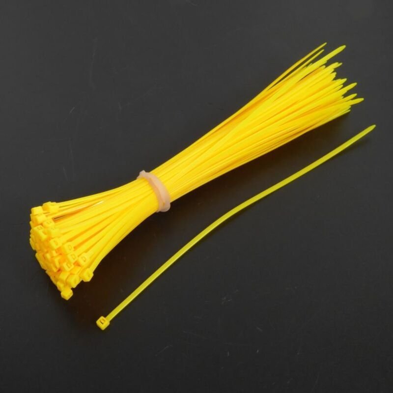 100 Schlauchschelle Nylon gelb 3.6x250 Rilsan Motorrad Roller