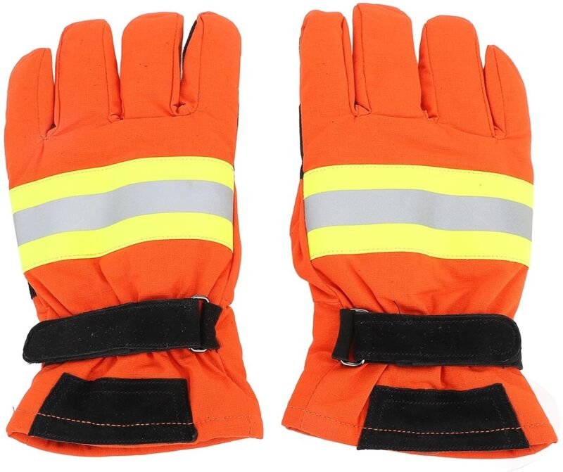 Feuerwehrhandschuhe, professionelle feuerfeste Arbeitshandschuhe, extrem hitze- und feuerbeständige Handschuhe, Feuerweh...