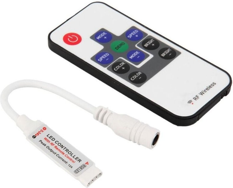 Thumbnail - Trade Shop Traesio - Trade Shop - Dimmer für Streifen Led rgb Fernbedienung rf Wireless Controller Strip Licht 12V -