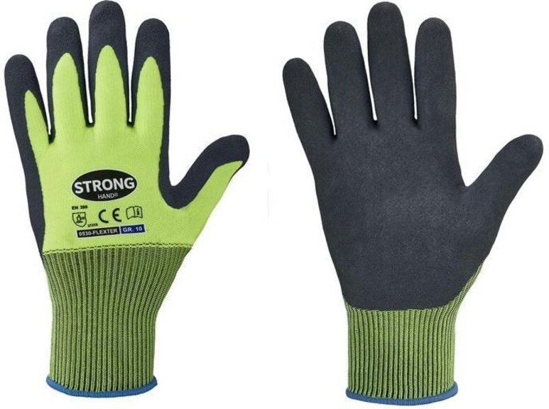 0530-10H Handschuhe Flexter Größe 10 neongelb/grau en 388 PSA-Kategor - Stronghand