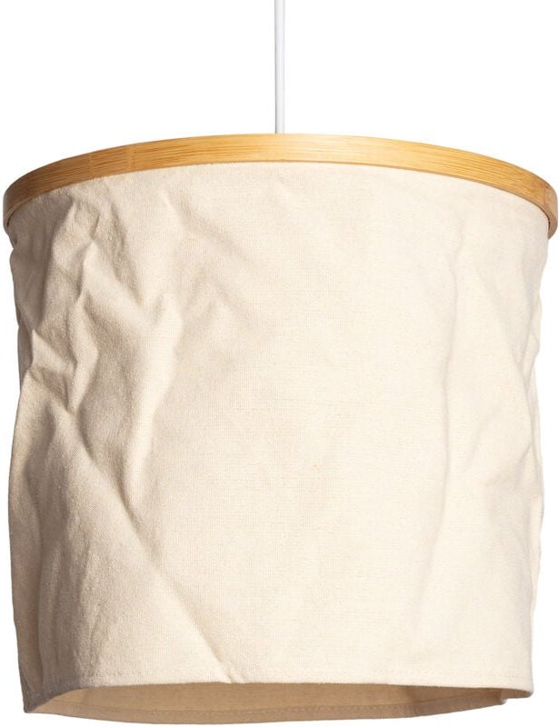Pendelleuchte aus Bambus und Stoff Noah 350 mm