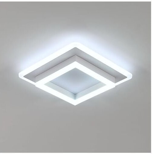 GOECO Acryl Deckenleuchte, weiß, 30 cm, weißes Licht 6500K, 30W, 220V