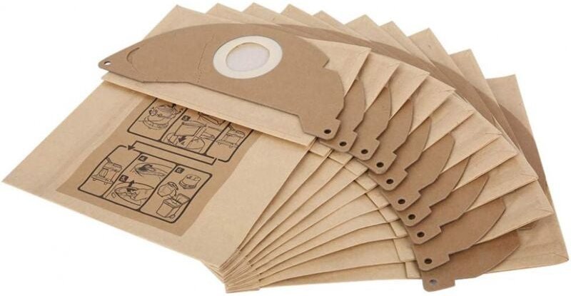 10er-Pack Ersatzstaubbeutel für Kärcher WD2 MV2 WD2250 A2004 A2054 Staubsauger 6.904-322.0