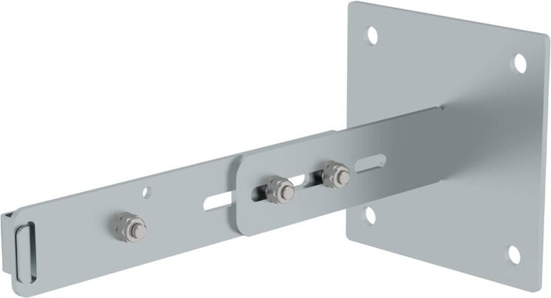 MUNK verstellbare Wandhalter mit Klemmbügel Stahl verzinkt Wandabstand 275-375mm