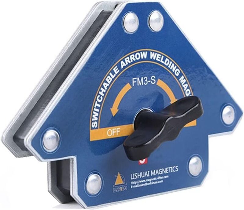 Magnete zum Schweißen, 1 Stück FM3-S mit Schalter, Magnetwinkel zum Schweißen 15-25 kg für Winkelhalter 45°, 90°, 135°