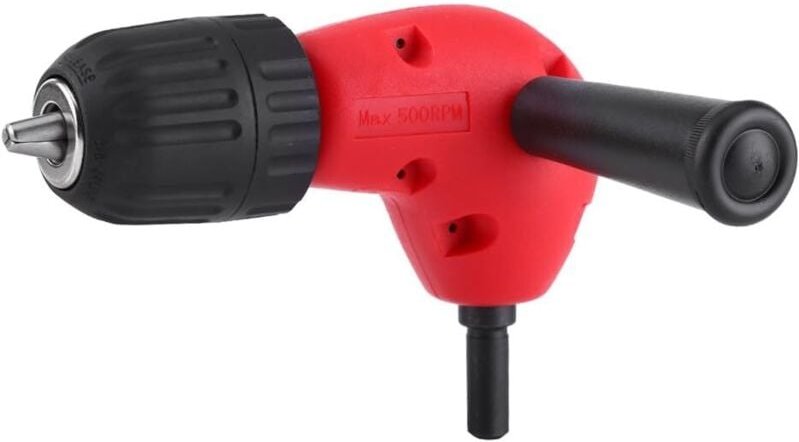 1 Stück 90 Grad elektrisches rechtwinkliges Bohren 9,5 mm Rundschaft Schnellspannbohrfutter - Csparkv