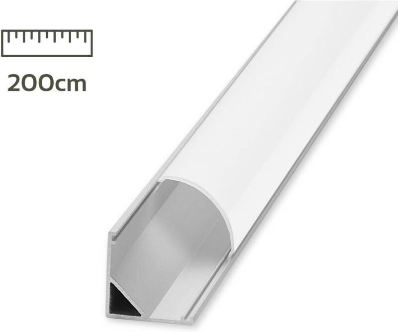 Alu Eck-Profil eloxiert 15x15mm opal - Länge: 200cm