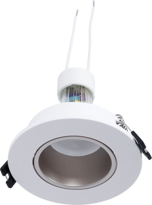 Einbaustrahler Set Ø90mm (weiß/champagner) + GU10 5,4W + Fassung