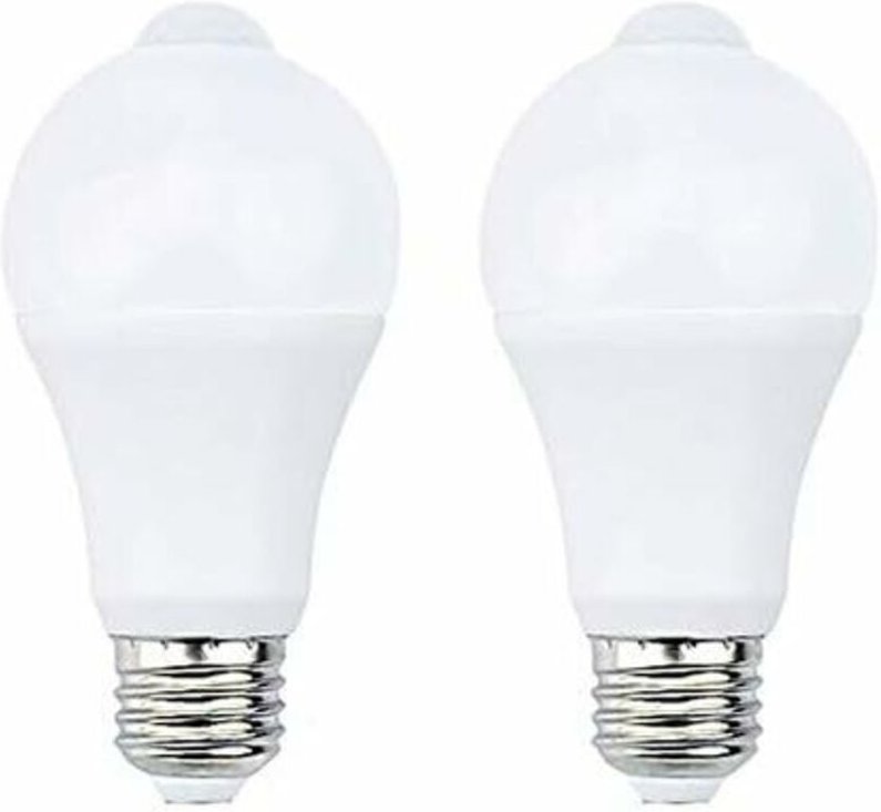 12 W E27 PIR Infrarot-LED-Glühbirne mit Bewegungsmelder, automatisches Ein-/Ausschalten, A60, 220 V, 700 lm, entspricht ...