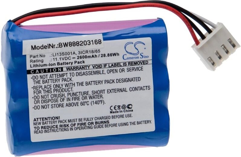 Vhbw - Akku kompatibel mit Mindray BeneHeart R3, R3A, R3 ekg Medizintechnik (2600mAh, 11,1V, Li-Ion)