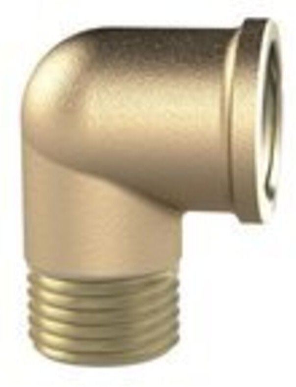 Winkelstück, 90°, innen/außen, g 1/4, Druck 16 bar, Messing blank - Riegler