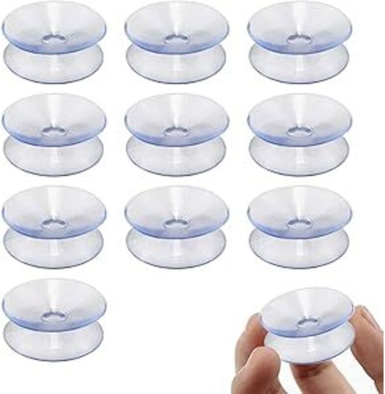 20 doppelseitige Saugnäpfe, doppelseitige Saugnäpfe aus Kunststoff, doppelseitige Saugnäpfe aus transparentem Kunststoff...
