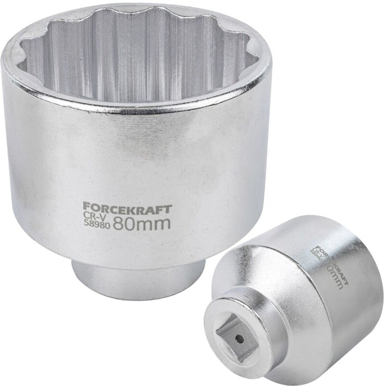 1" 80 mm 12-Punkt-Steckschlüssel