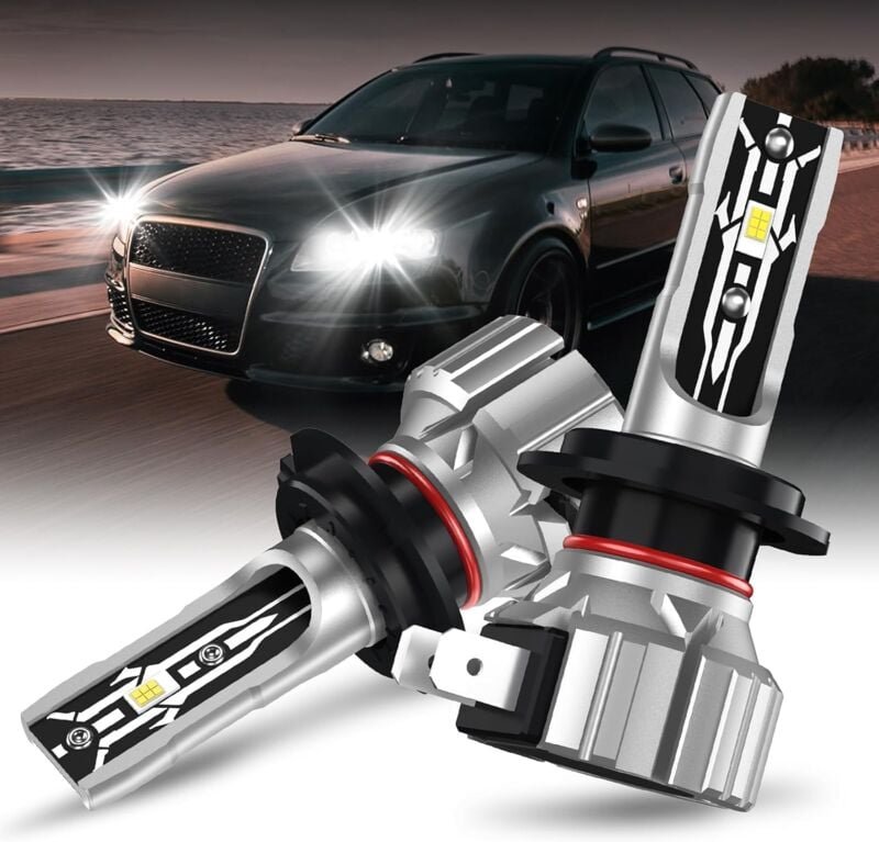 H7-LED-Lampe, Hi/Lo-Beam-H7-LED-Scheinwerfer, 60 w 6000 k weiße Scheinwerfer für Auto und Motorrad, automatische Ersatzl...