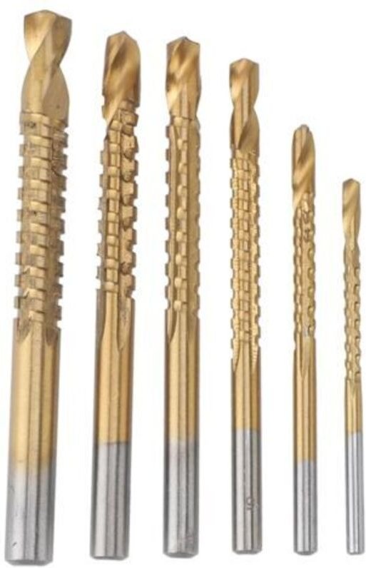 Holzbohrer-Set, 6-teiliges Holzbohrer-Set für Holzbearbeitung, Nutenfräser, 3–8 mm Bohrer für Holz, PVC, Kunststoffplatt...