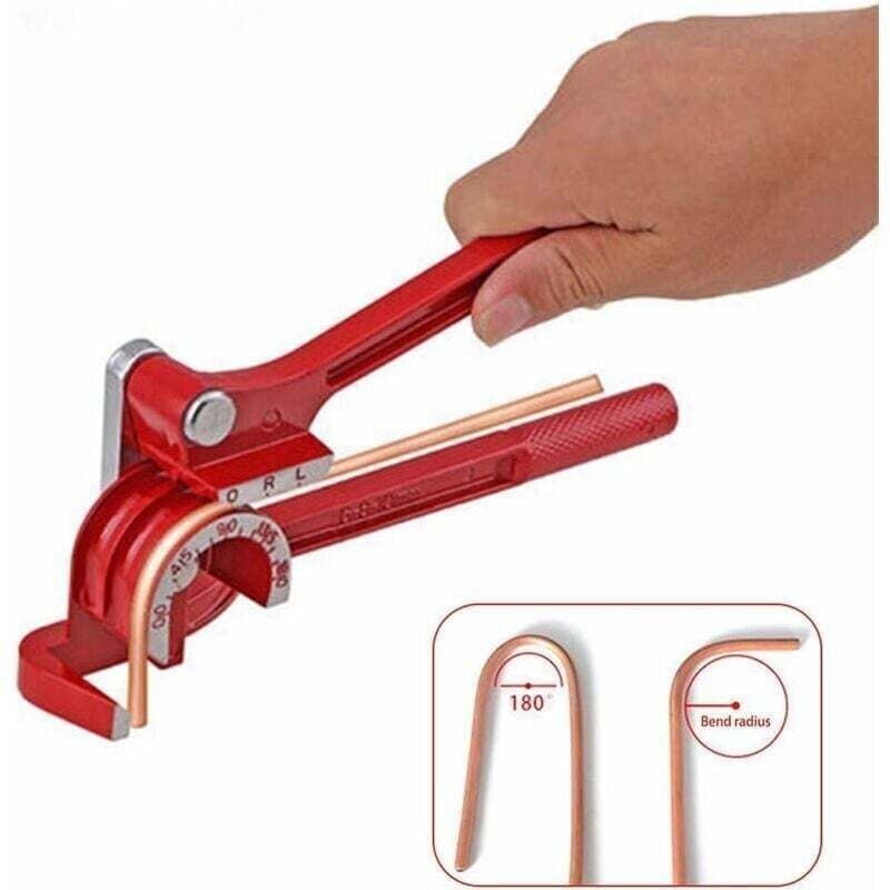 3-in-1-Rohrbiegegerät (manuell) Größen: 1/4", 5/16", 3/8", 180-Grad-Hebeltyp, Hochleistungsbiegen, Kupfer, Messing, Alum...