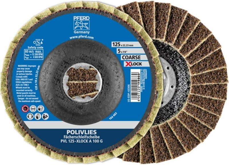 Polivliesscheibe x-lock pvl a 125mm 100 grob Pferd