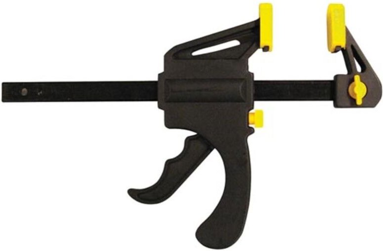 Toolland Quick Grip Klemmen, Set von 2 Stück, Spannweite 150 mm, PVC und Nylon, Schwarz