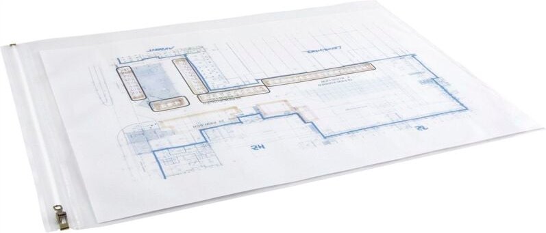 Foltec - Planschutztasche Planschutzhülle für Baupläne Bauplanhülle din A2 440 x 620 mm