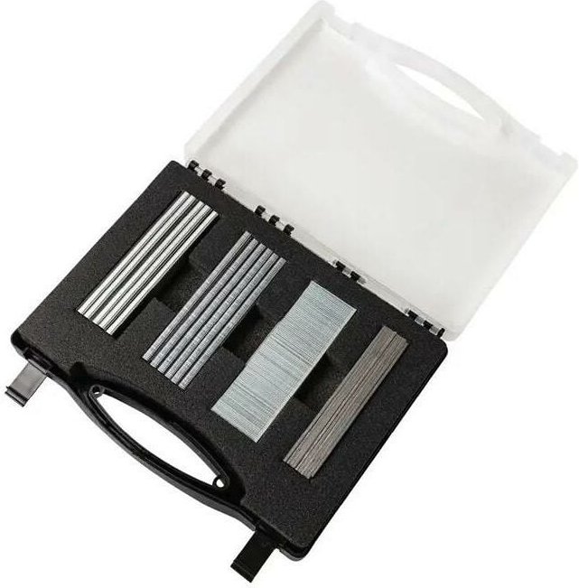 Thumbnail - Druckluft Klammer und Nägel Koffer passend für Druckluftnagler - Scheppach