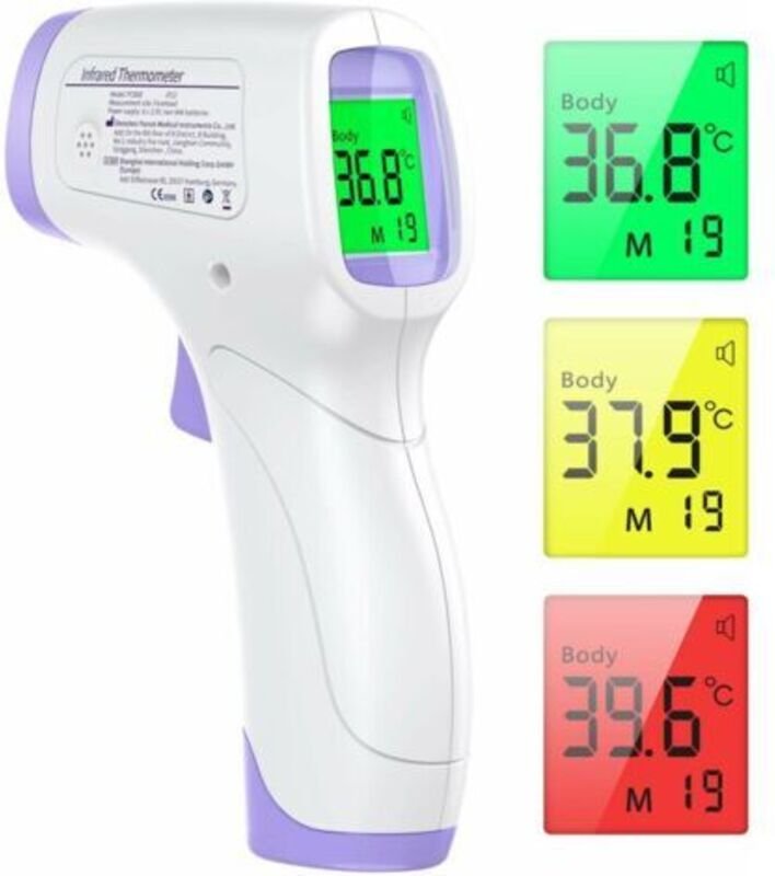 Stirnthermometer für Erwachsene, kontaktloses Thermometer mit LCD-Anzeige, Infrarot-Stirnthermometer für Babys, Kinder u...