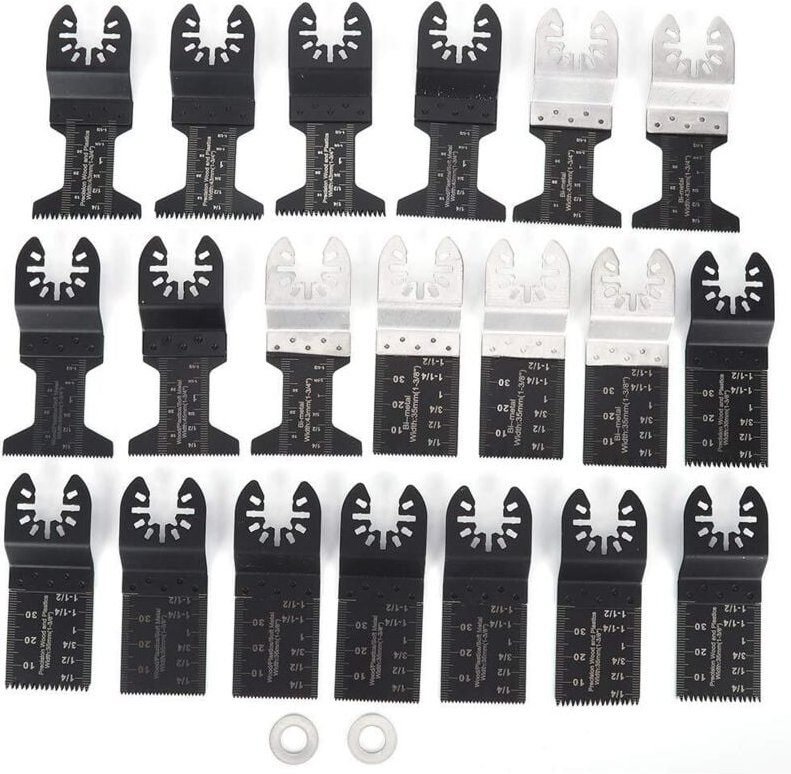 Packung mit 20 universellen Oszillationssägeblättern, 35/45 mm Schnellwechsel-Profi-Oszillationssägeblätter für Multifun...