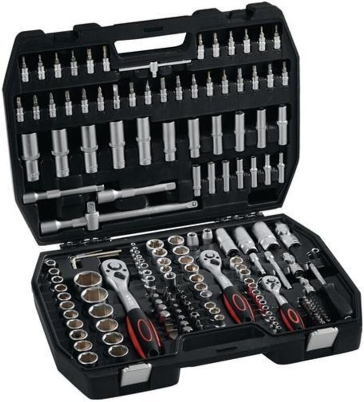 NOW - Steckschlüsselsatz 171-teilig 1/4 + 3/8 + 1/2' Schlüsselweiten 4-32 mm Anzahl Zähne 72/72/72 6-Kant