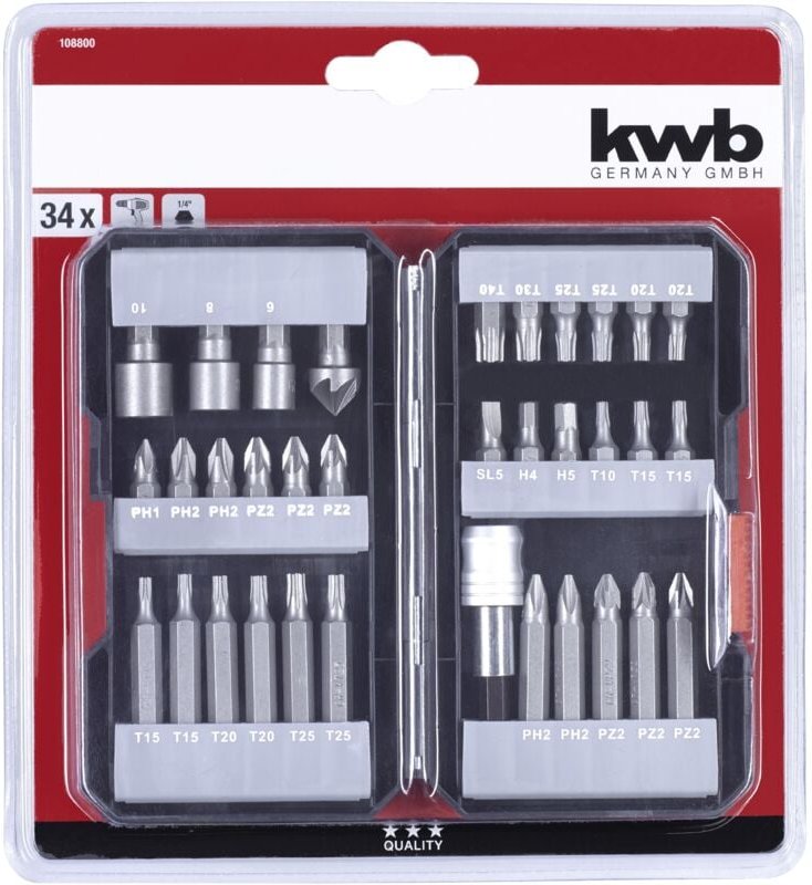 KWB - Set mit 34 verschiedenen Bits einhell 49108800