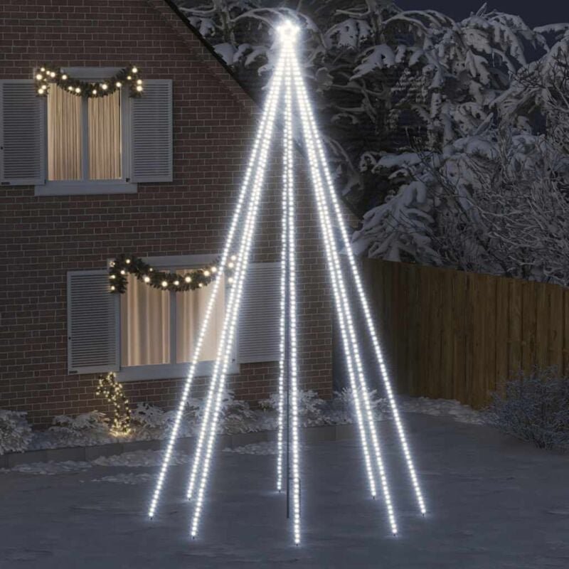 Vidaxl - led Weihnachtsbaum Indoor Outdoor 800 LEDs Kaltweiß 5m