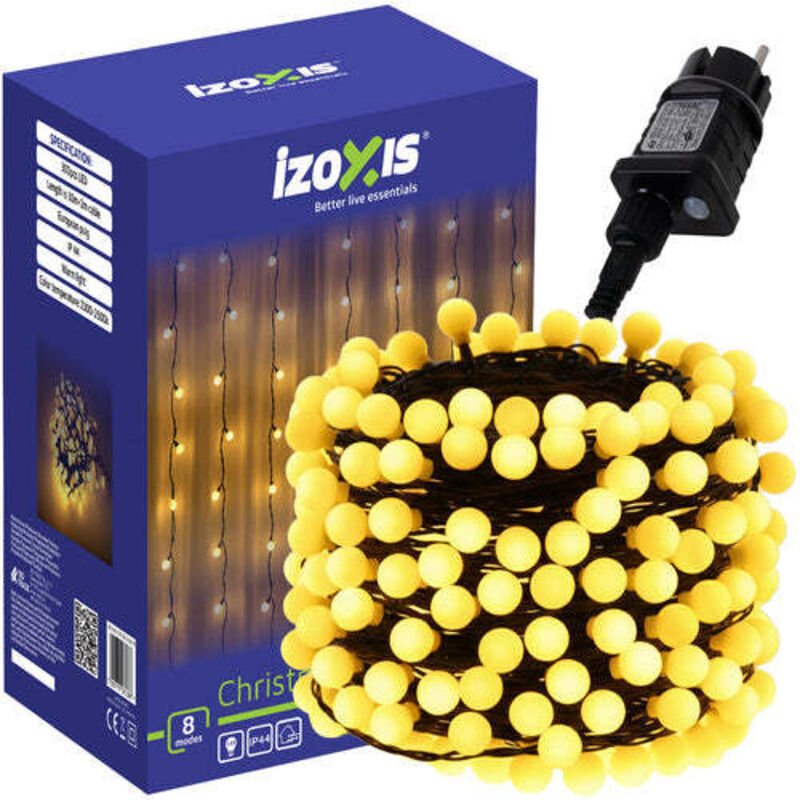 300 LED-Weihnachtslichter, warmweiß, 30 m, 8 Modi
