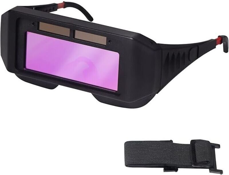 LCD-Schweißerschutzbrille mit Sonnenschutz, automatischer Abdunkelung, einstellbarer Tönung und 2 Sensoren, geeignet für...