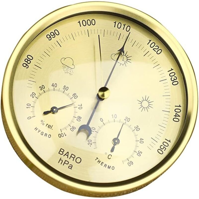 Drei-in-Eins-Barometer-Thermometer-Hygrometer-Instrument, kleines digitales Hygrometer-Thermometer für den Innenbereich,