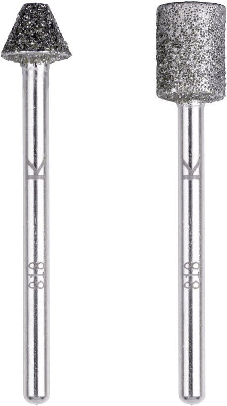 Wolfcraft - 5989000 Diamantschleifstift-Set, zylinder- und spitzkegelförmig, 2-tlg. 1 Set