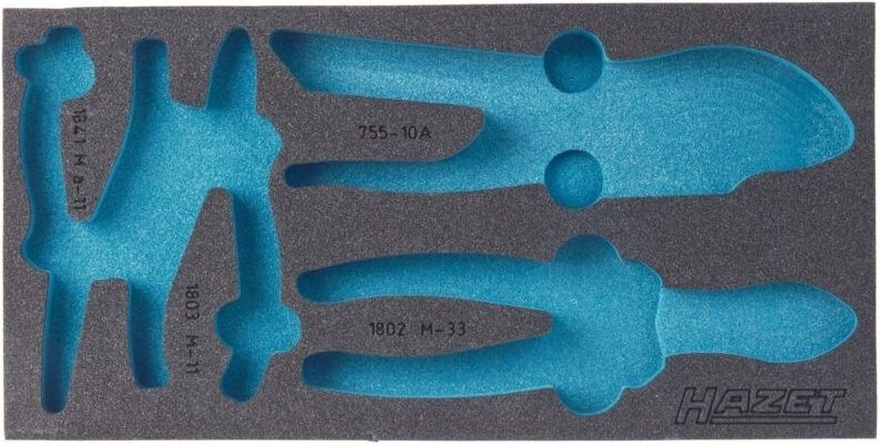 2-Komponenten Weichschaum-Einlage für Art.Nr. 163-121/4, 1/3 (342 x 172 mm) / für 165-L - Hazet