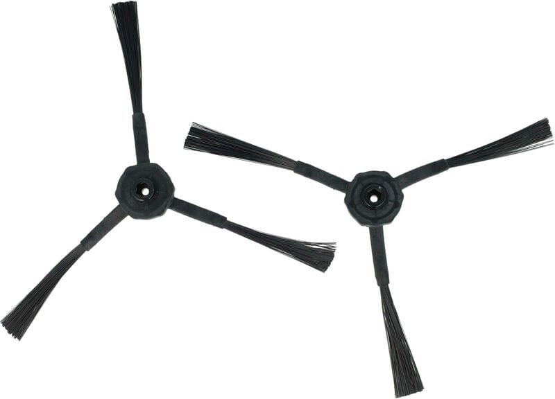 Vhbw - 2x Ersatz Seitenbürste kompatibel mit Medion MD18500, MD18501 Saugroboter - Reinigungsbürsten Set, schwarz